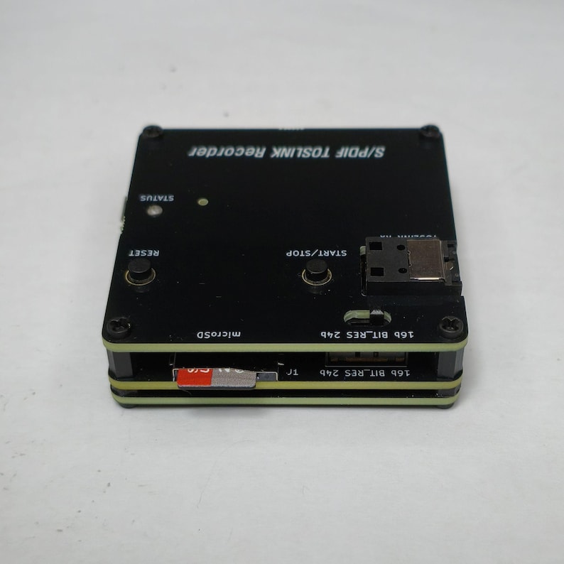 Hi-Res S/PDIF TOSLINK Recorder, 24-bit WAV to microSD, Plate-Protected Unit image 4