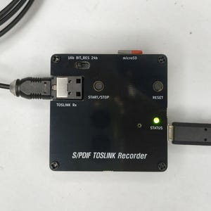 Hi-Res S/PDIF TOSLINK Recorder, 24-bit WAV to microSD, Plate-Protected Unit image 3