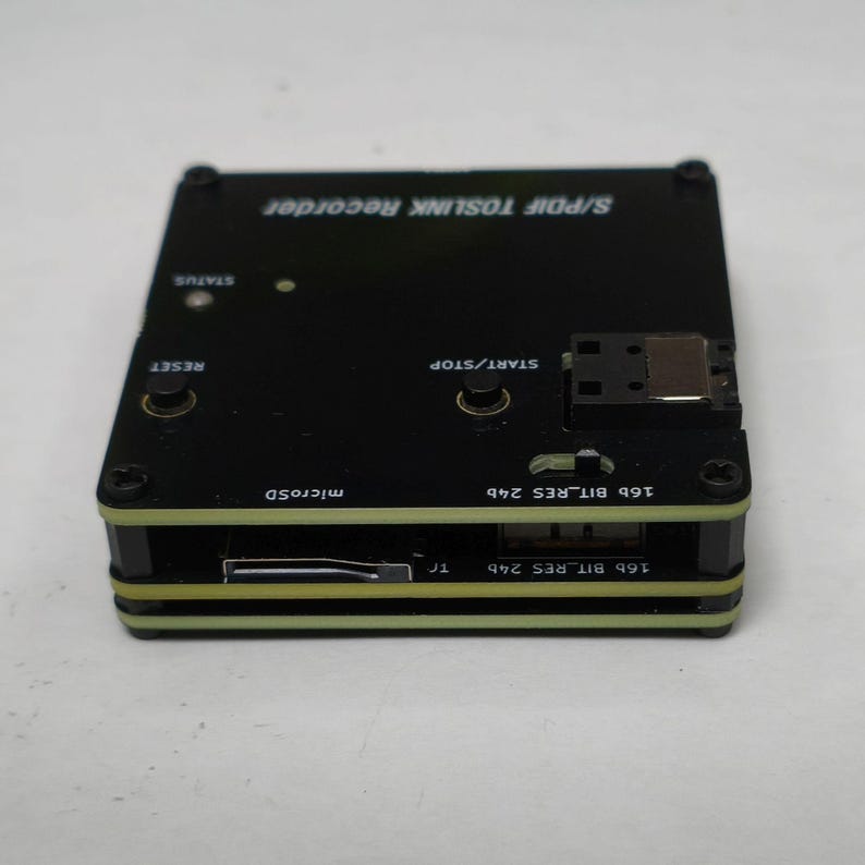 Hi-Res S/PDIF TOSLINK Recorder, 24-bit WAV to microSD, Plate-Protected Unit image 5