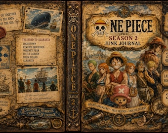 One Piece Season 2 Junk Journal Printable Kit | 250 Pages + 50 Ephemera Sheets | Vintage Pirate Digital Download