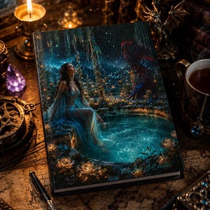 Fantasy Hardcover Journal – Romantasy Notebook, BookTok Writing Journal, Dragon & Phoenix Notebook, Cozy Fantasy Gift for Readers
