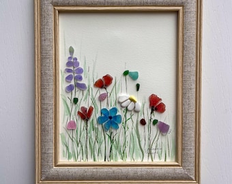 Seaglass wildflowers | Mother's Day or Birthday Gift