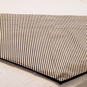 Vintage Toile Valance Waverly Black White Stripe Romantic French Cottage Chic Free Shipping