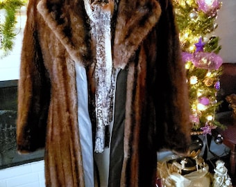 Vintage Mink Jacket: Dark Brown Leather Trim, Lush Fur  RESERVED 24 hrs for Anne