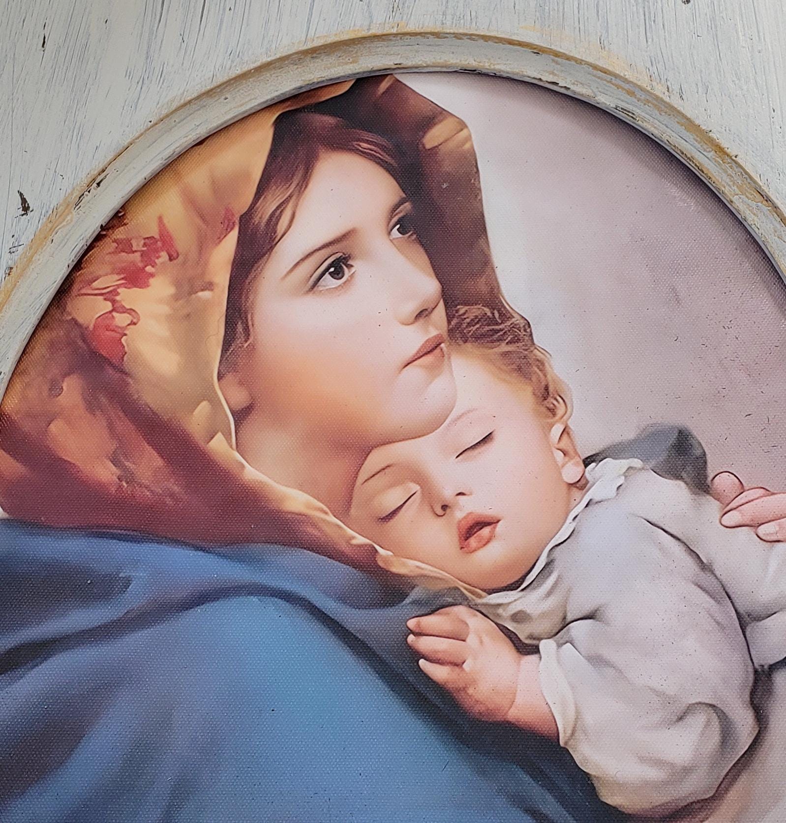 Framed Madonna and Child Canvas Print - Ornate French Country Frame - Etsy