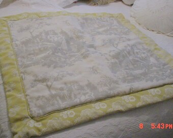 French Toile Pillowshams Euro Shams Pair Romantic Cottage Chic FREE SHIPPING