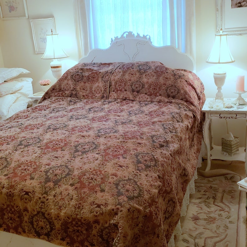 Chenille Bedding Set Tapestry Cording Bedspread Valances