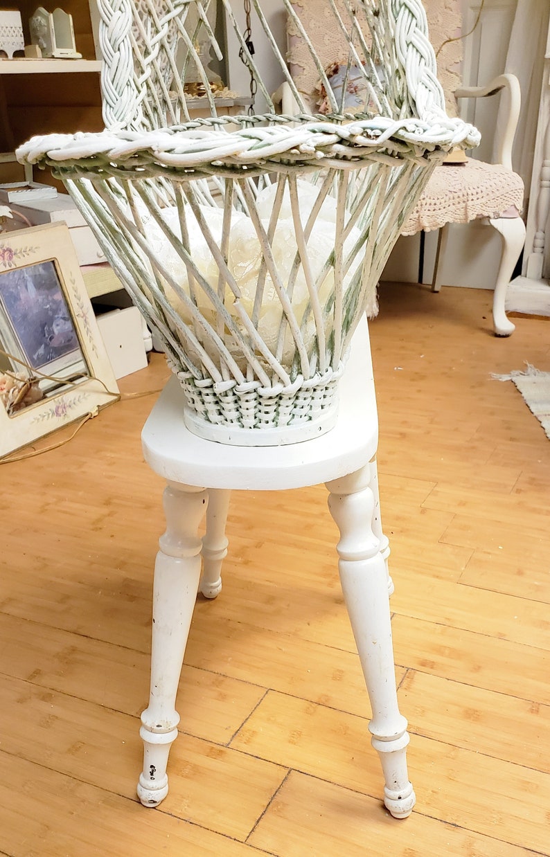 Vintage Wicker Cradle Doll's Crib Willow Etsy