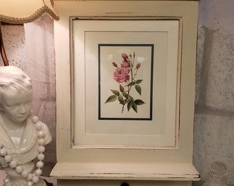 Wall shelf Wall Decor Roses Hat Rack Decorative Painted Farmhouse  Shabby Chic Cottage Core