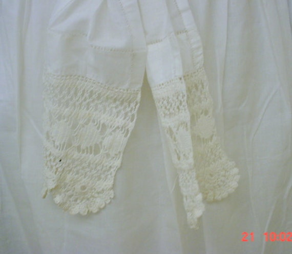 Edwardian Crocheted Apron White FREE SHIPPING - image 4