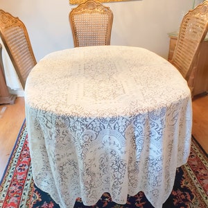 Vintage Tablecloth Round - Etsy