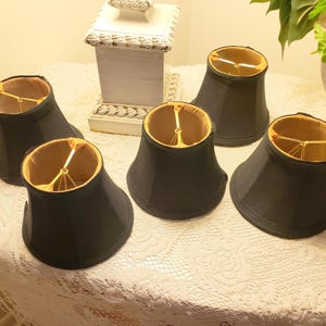 Shades Black Gold Interior Chandelier Romantic French Country Farmhouse FREE Shipping