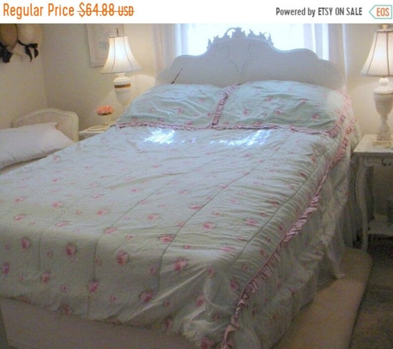 Summer Sale Comforter Set Roses Double Size 3 Piece Floral Etsy