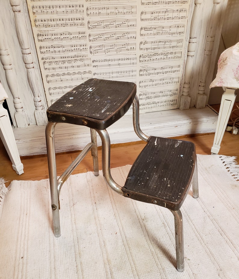 Retro Griswold Step Stool Mid Century Vintage Kitchen Decor Farmhouse ...