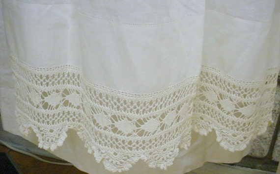 Edwardian Crocheted Apron White FREE SHIPPING - image 3