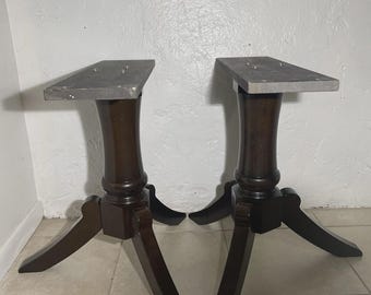 Gambe di ricambio per tavolo da pranzo in legno marrone scuro