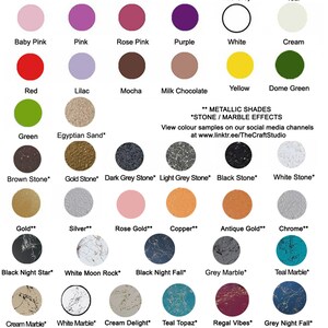 Extensive colour chart for your personalised frame