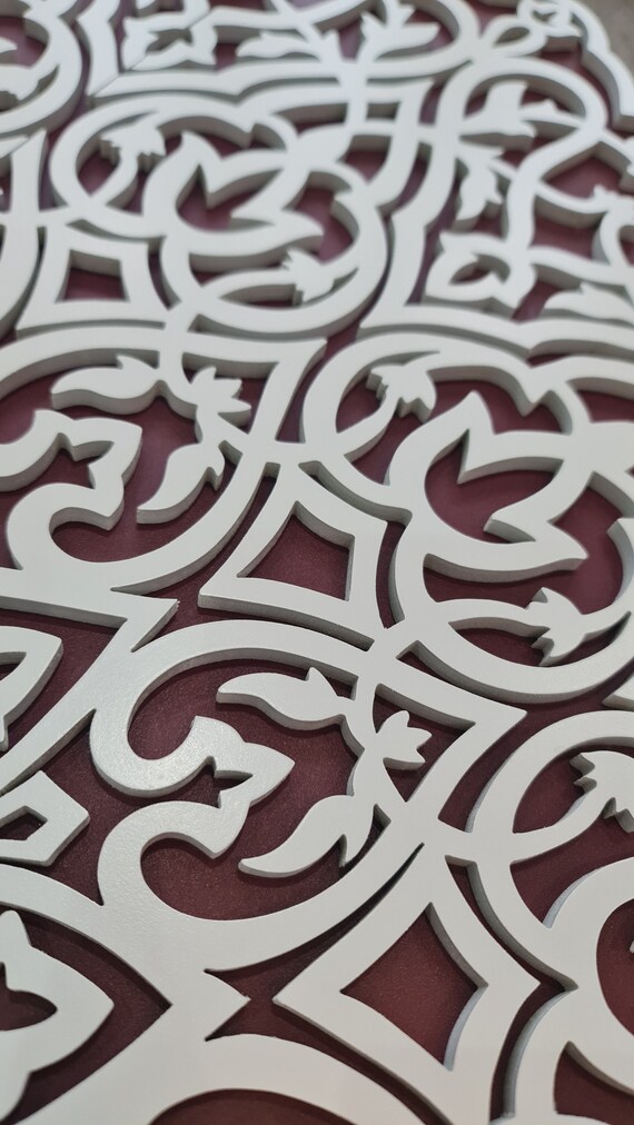 マシスARABESQUE PATTERN CRU TシャツパープルL マシスARABESQUE PATTERN CRU TシャツパープルL