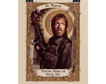 Patron Saint of Manly Shit Rolled Poster | Vintage Icon Art
