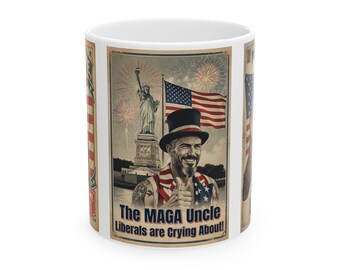 MAGA Uncle Retro Patriotic Poster Mug | Ceramic Mug