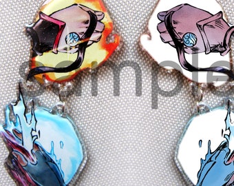 IN-STOCK ATLA Avatar Zutara Zuko x Katara 2" Glitter Linking Charm