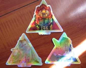 Legend of Zelda Triforce stickers 3" Link Ganondorf