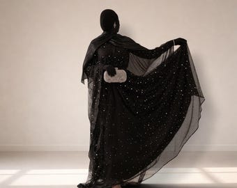 Trending 3 Piece Pearl Abaya | Designer Eid Outfit