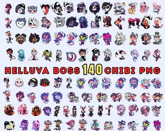 Paquete de imágenes PNG de Helluva Boss: 140 imágenes de alta calidad, imágenes prediseñadas de ciencia ficción y terror, imágenes PNG de comedia negra.