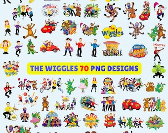 The Wiggles PNG 70 Bundle, Wiggles Fan art PNG, Kids Party, Birthday Design, Digital Download