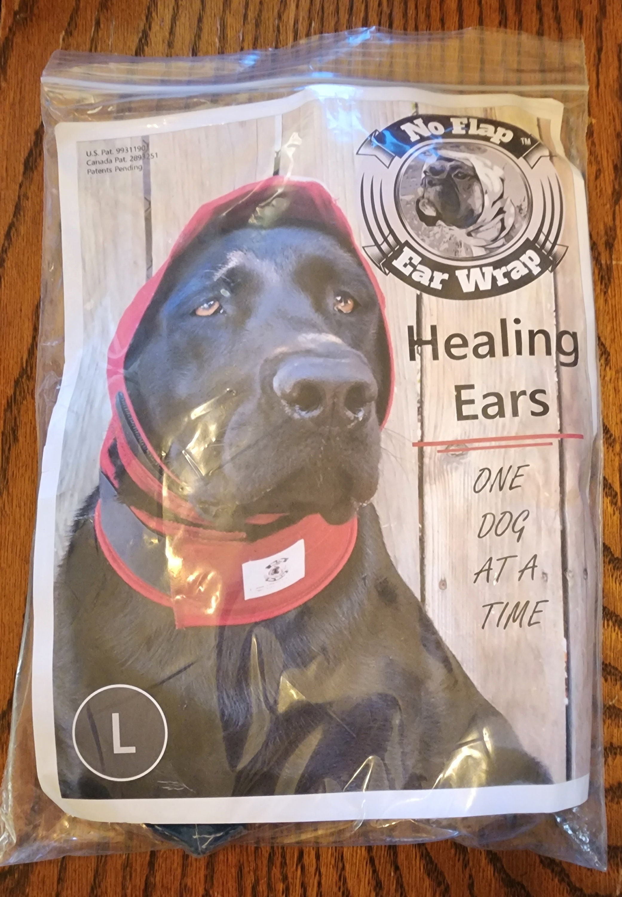 No Flap Ear Wrap Denim for a Dog Size L