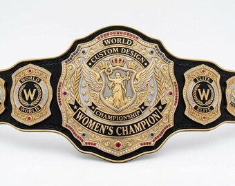 Custom Design Women World Championship Belt Elite Gold & Silver