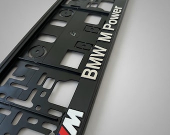BMW M POWER Motorsport Kennzeichenhalter 3D | BMW M Power Autozubehör | Kennzeichenhalter im Euro-Stil