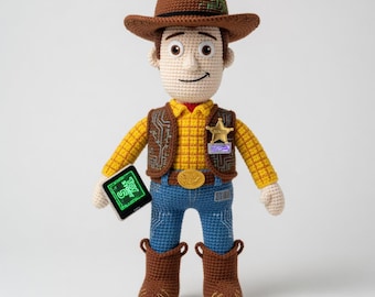 Realistic Woody Ranger Crochet Pattern | Toy Story 5 Cowboy Amigurumi Doll (PDF Pattern)