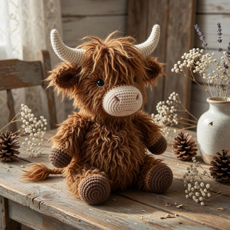 Shaggy Highland Cow Plush Toy Tutorial