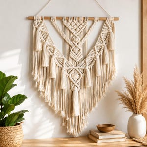 Macramé muurhanger – handgemaakt bohodecor