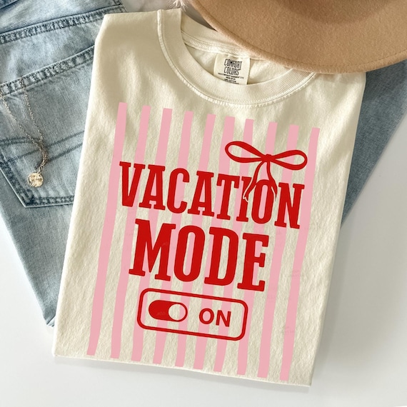 Vacation Mode PNG, Travel Quote Sublimation Design, Summer Getaway Graphic, Girls Trip Clipart, Beach Vacation Download