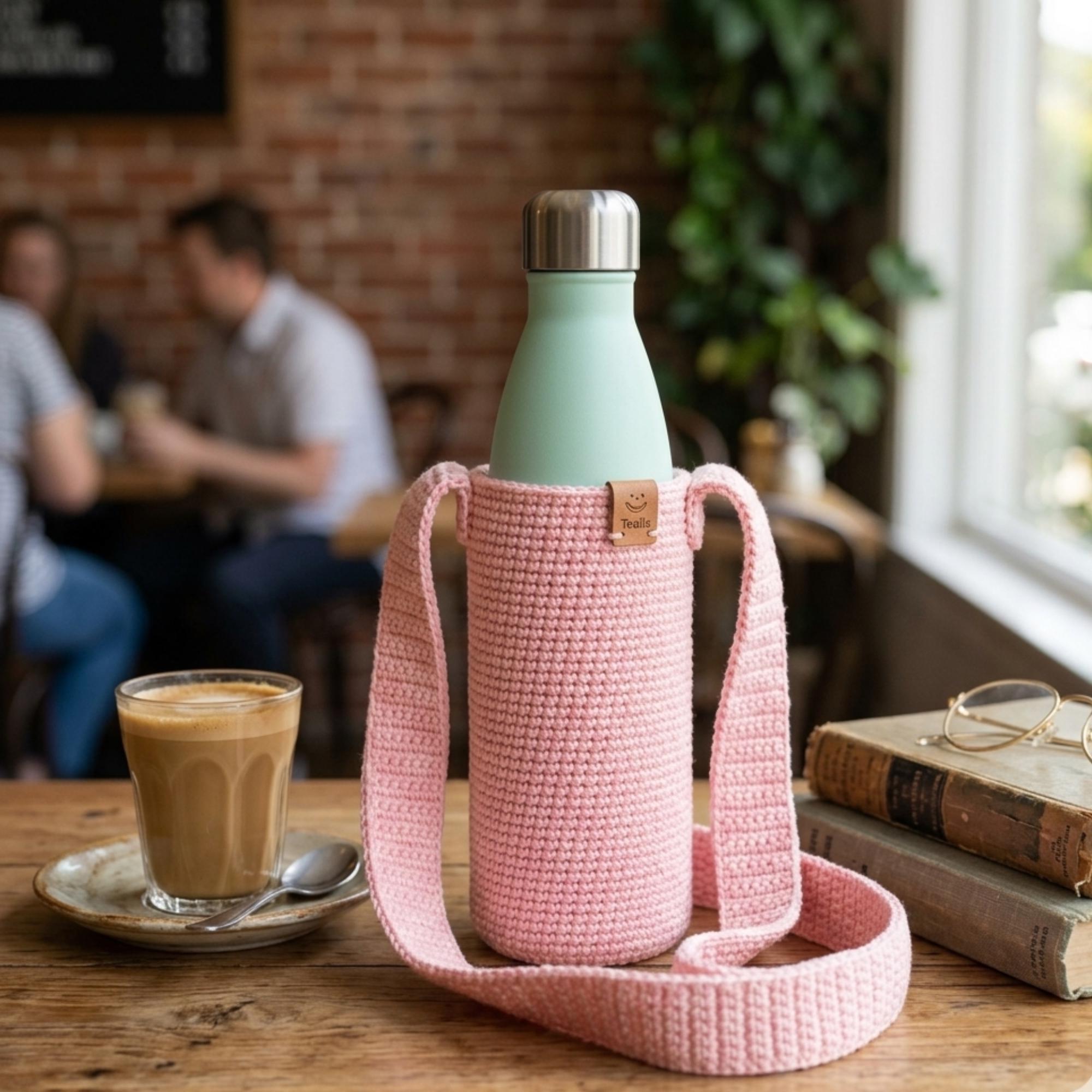 Crochet Water Bottle Bag Pattern PDF, Crossbody Bottle Holder, Easy ...