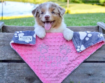 embroidered dog blankets