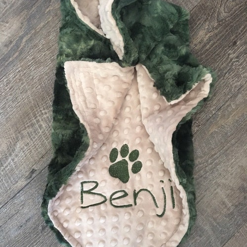 Personalized Paw Print Blanketpaw Print Dog Blanket Puppy Etsy