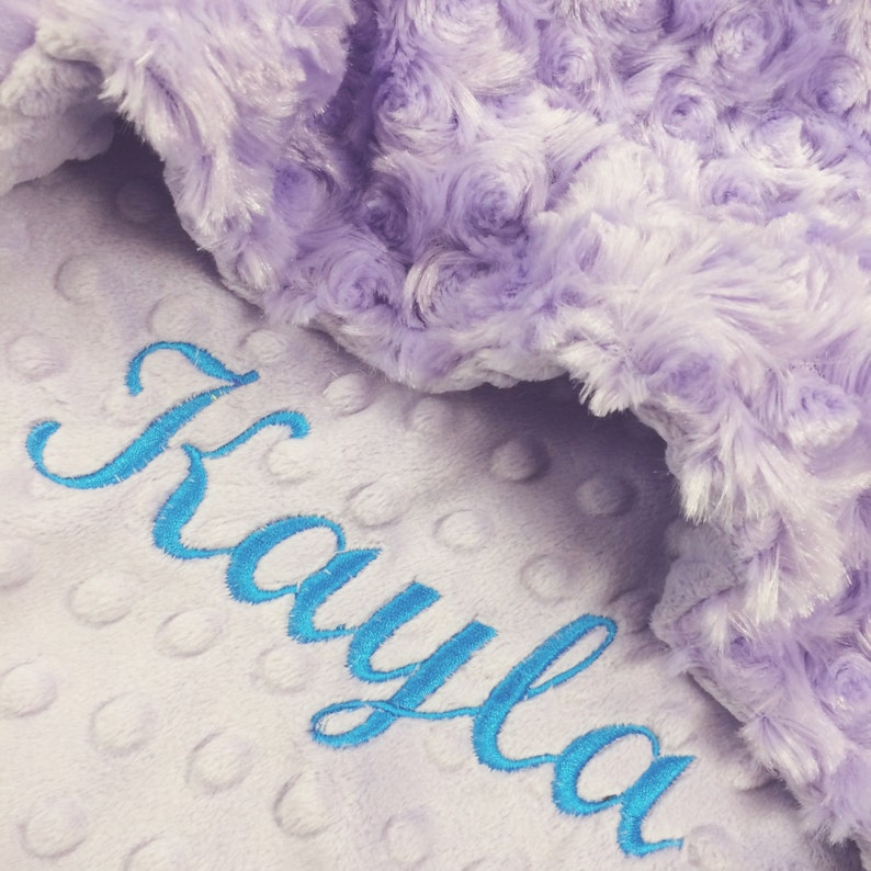 Small Size Lavender Swirl Minky Personalized Pet Blanket