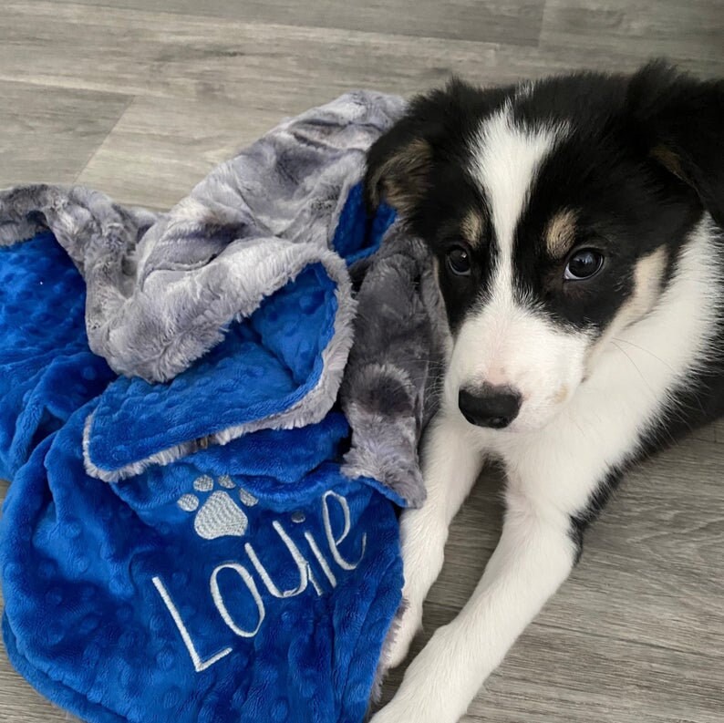 Personalized Gray Galaxy Tie Dye Dog Blanket Gray Paw Print Etsy