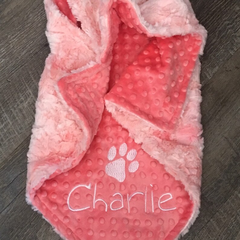 Personalized Paw Print Blanket Coral Galaxy Paw Print Dog Etsy