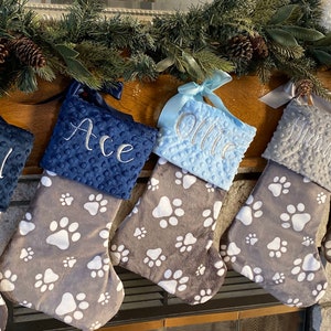 Pfotenabdruck Hundestrumpf, Hundeweihnachtsstrumpf, Pfotenabdruckweihnachtsstrumpf, Personalzied Haustierweihnachtsstrumpf, Hundeweihnachtsstrumpf