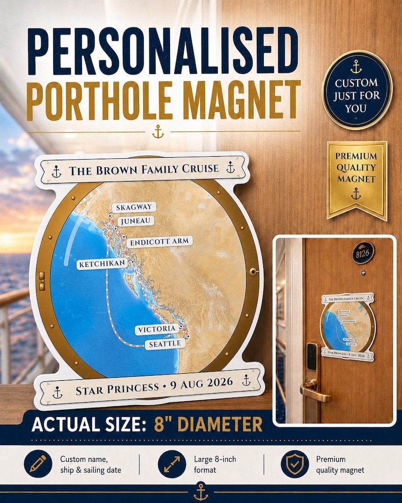 Personalised Cruise Door Magnet