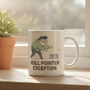 Null Pointer Exception Mug — Programmer Coffee Cup, view 6 of 7