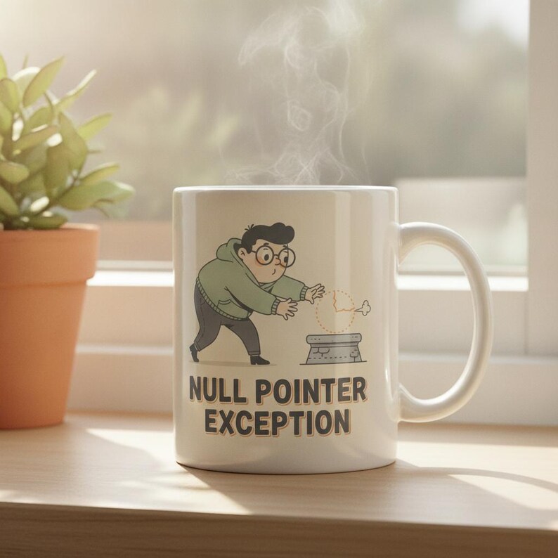 Null Pointer Exception Mug — Programmer Coffee Cup, view 6 of 7