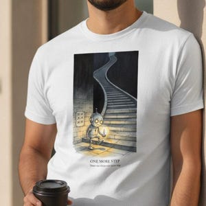Camiseta "One More Step Programmer", humor sobre errores de cálculo, arte en acuarela (unisex), regalo para ingenieros de software, regalo para informáticos.
