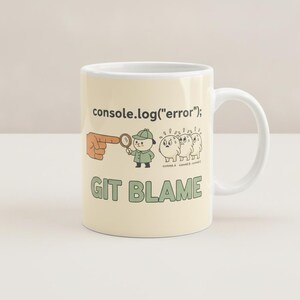 Tazza "Git Blame", divertente tazza da caffè per programmatori, regalo per ingegneri del software, regalo per colleghi sviluppatori, 11 oz 15 oz in ceramica