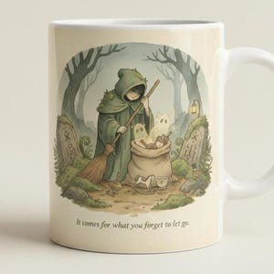 Sweeper Garbage Collector Mug – Watercolor Programmer Art (11oz/15oz)