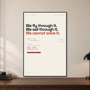 ナビエ・ストークス方程式ポスター、ミニマルな流体力学ウォールアート、デジタルダウンロード